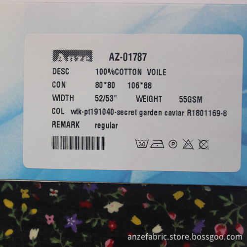 Wholesale voile fabric digital printing cotton voile fabric